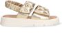 Vingino VIN825403-995 Meisjes Platte Sandalen Goud Leer Klittenband - Thumbnail 1