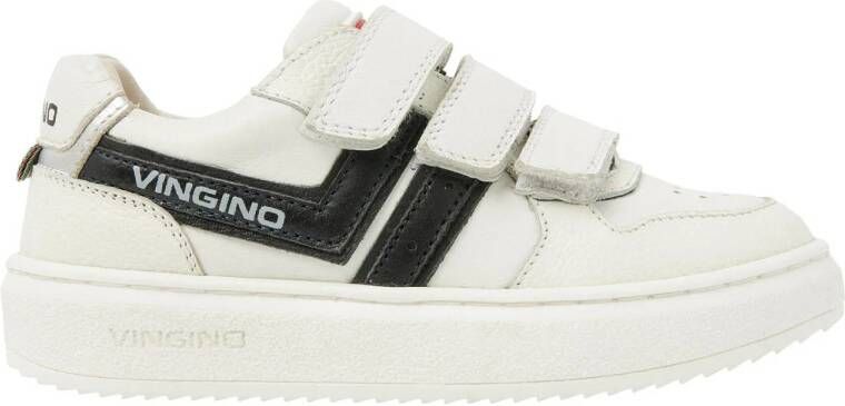 Vingino Noah Low Velcro Lage sneakers Leren Sneaker Jongens Wit