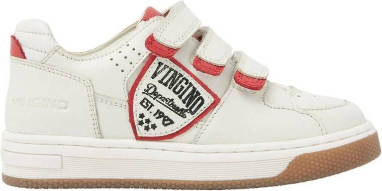 VINGINO leren sneakers wit Jongens Leer Logo 26 | Sneaker van