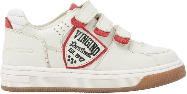 VINGINO leren sneakers wit Jongens Leer Logo 26 | Sneaker van