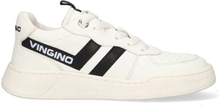Vingino VIN825135-400 Meisjes Lage Sneakers Wit Leer Veters