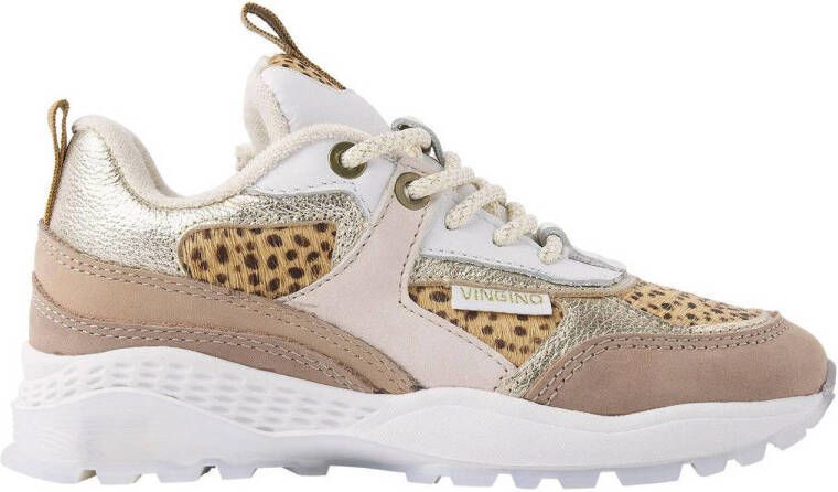 Vingino Mandy 2 leren sneakers beige