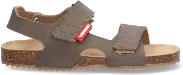 Vingino VIN825424-781 Jongens Platte Sandalen Bruin Leer Klittenband