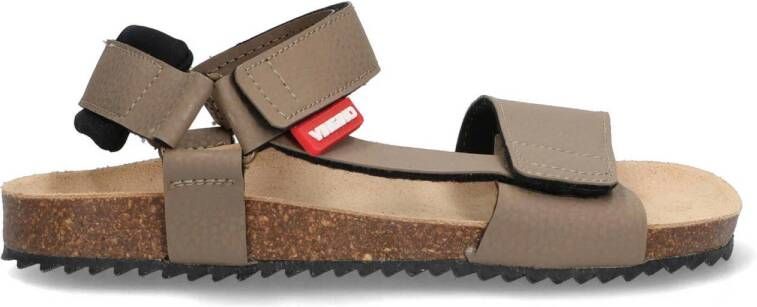 Vingino VIN825425-708 Jongens Platte Sandalen Bruin Leer Klittenband