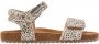 Vingino Tavi leren sandalen met dierenprint ecru - Thumbnail 1