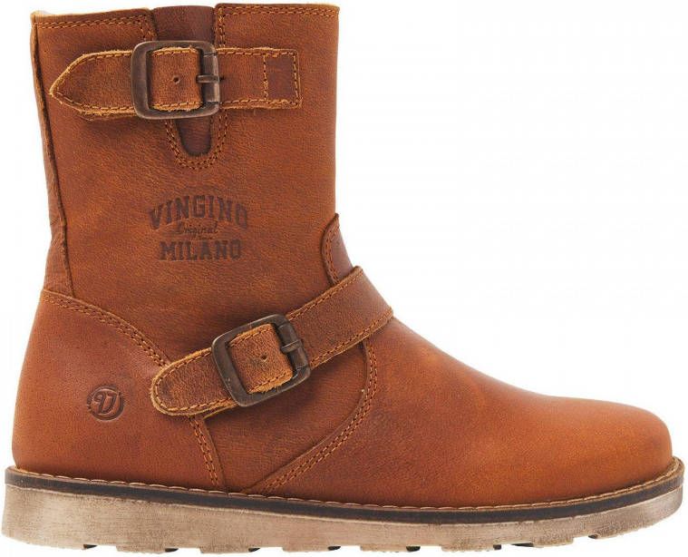 Vingino Travis Enkellaars Jongens Cognac - Schoenen.nl