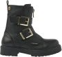 VINGINO Velia leren bikerboots zwart Meisjes Leer 36 - Thumbnail 1