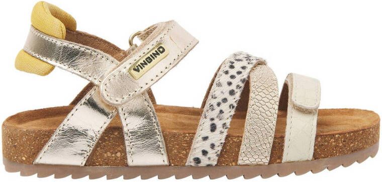 Vingino Vienna leren sandalen goud metallic