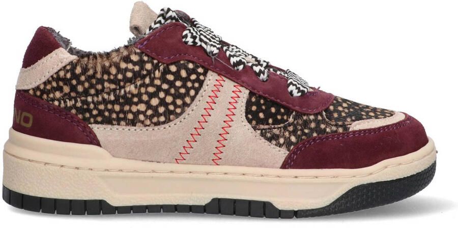 Vingino VIN825592-448 Meisjes Lage Sneakers Paars Leer Veters