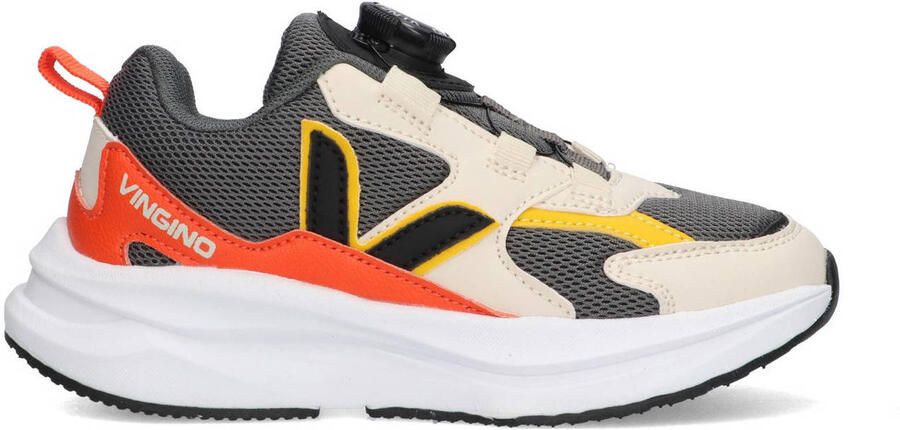 Vingino VIN825601-384 Jongens Lage Sneakers Grijs Leer Draaisluiting - Foto 2