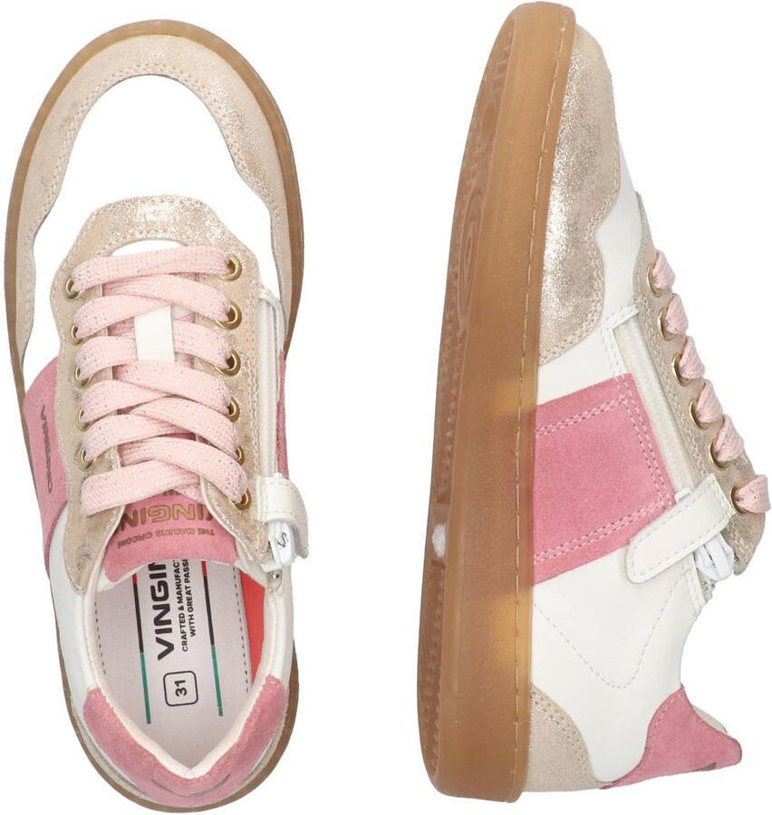 Vingino VIN826131-931 Meisjes Lage Sneakers Roze Leer Veters - Foto 2