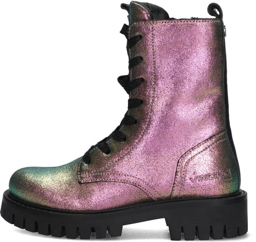 Vingino VIN825581-998 Meisjes Biker Boots Multicolor Leer Veters - Foto 2