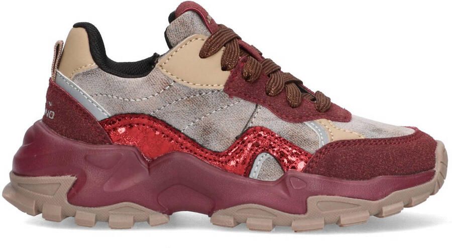Vingino VIN825621-314 Meisjes Lage Sneakers Bruin Leer Veters - Foto 2
