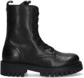 Vingino Muraina Messina leren veterboots zwart Meisjes Leer Effen - Zwart