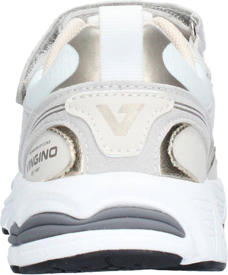 Vingino VIN826032-794 Meisjes Lage Sneakers Beige Leer Suède Veters Met Klittenband - Foto 2
