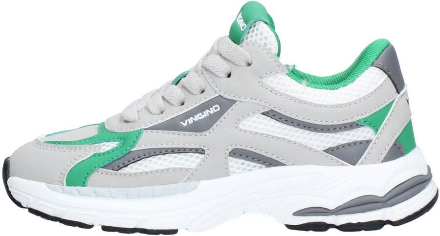 Vingino VIN826030-781 Jongens Lage Sneakers Groen Leer Veters - Foto 3