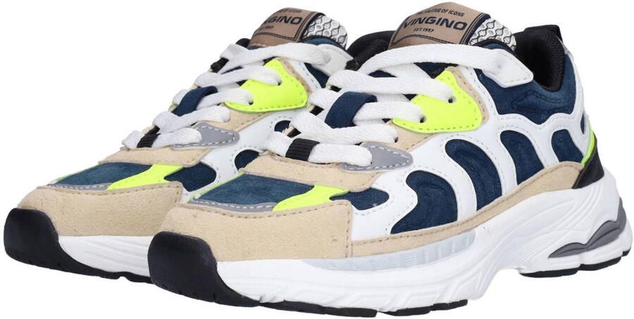 Vingino VIN826031-720 Jongens Lage Sneakers Blauw Leer Veters - Foto 3
