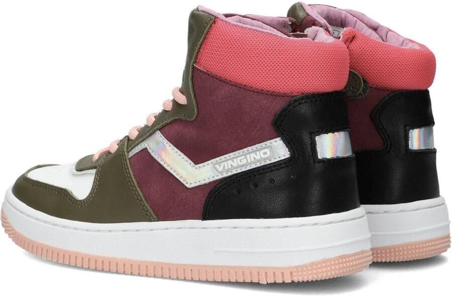 Vingino Senne Mid Hoge sneakers Leren Sneaker Kids Roze - Foto 3