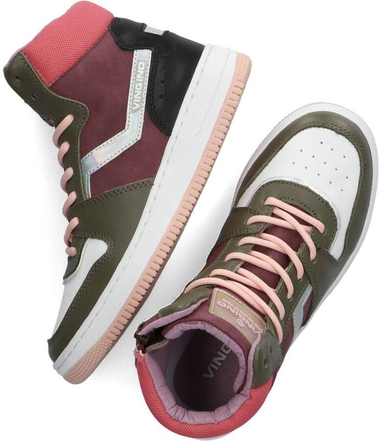 Vingino Senne Mid Hoge sneakers Leren Sneaker Kids Roze - Foto 2