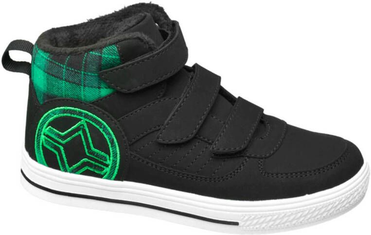 Vty hoge sneakers zwart groen