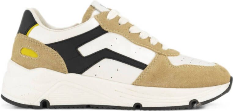 Vty leren sneakers beige wit