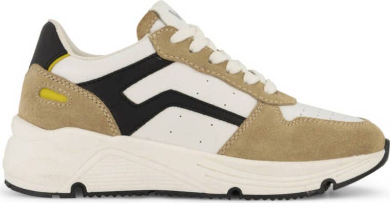 Vty leren sneakers beige wit