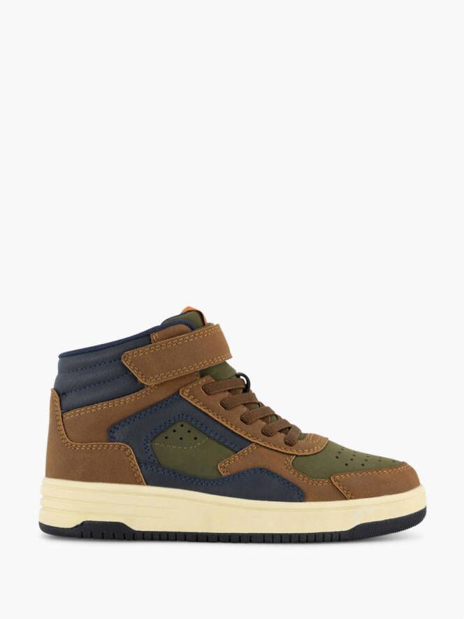 Vty sneakers bruin donkerblauw
