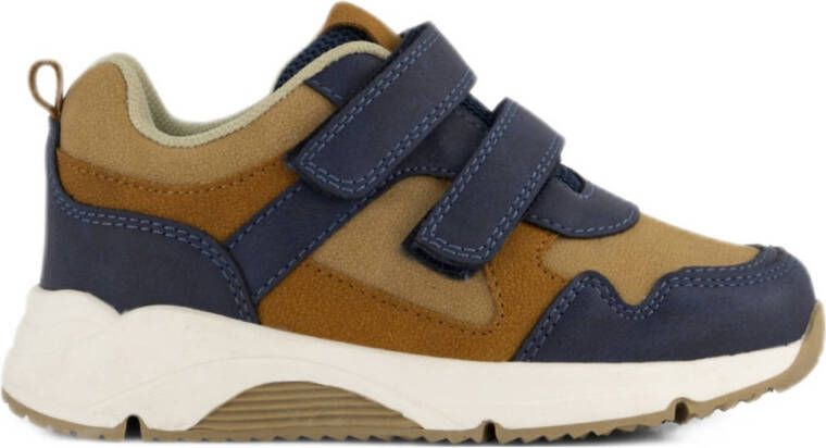 Vty sneakers donkerblauw cognac