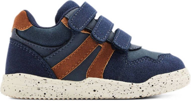 Vty sneakers donkerblauw cognac