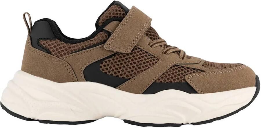 Vty chunky imitatieleren sneakers bruin