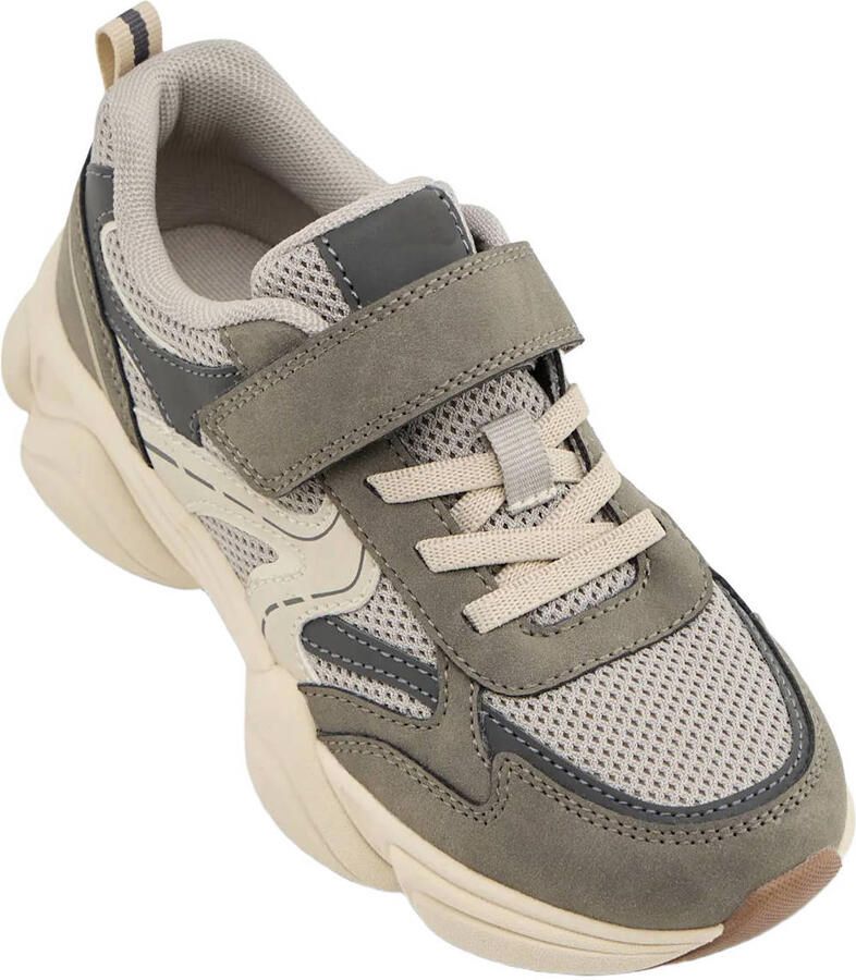 Vty chunky imitatieleren sneakers grijs - Foto 2