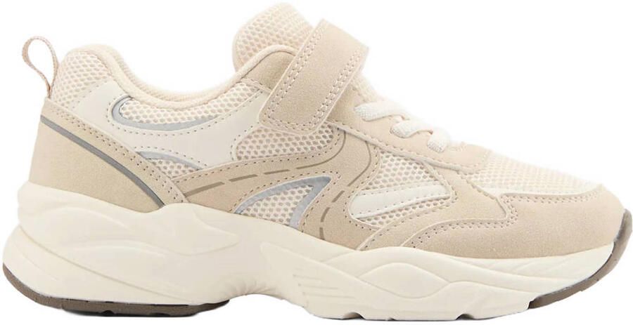 Vty chunky leren sneakers beige