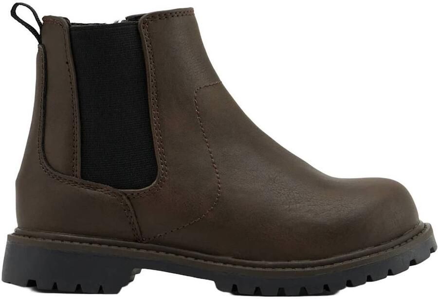 Vty enkelboots met profielzool bruin