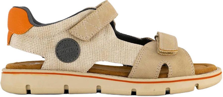 Vty imitatieleren sandalen met profielzool beige