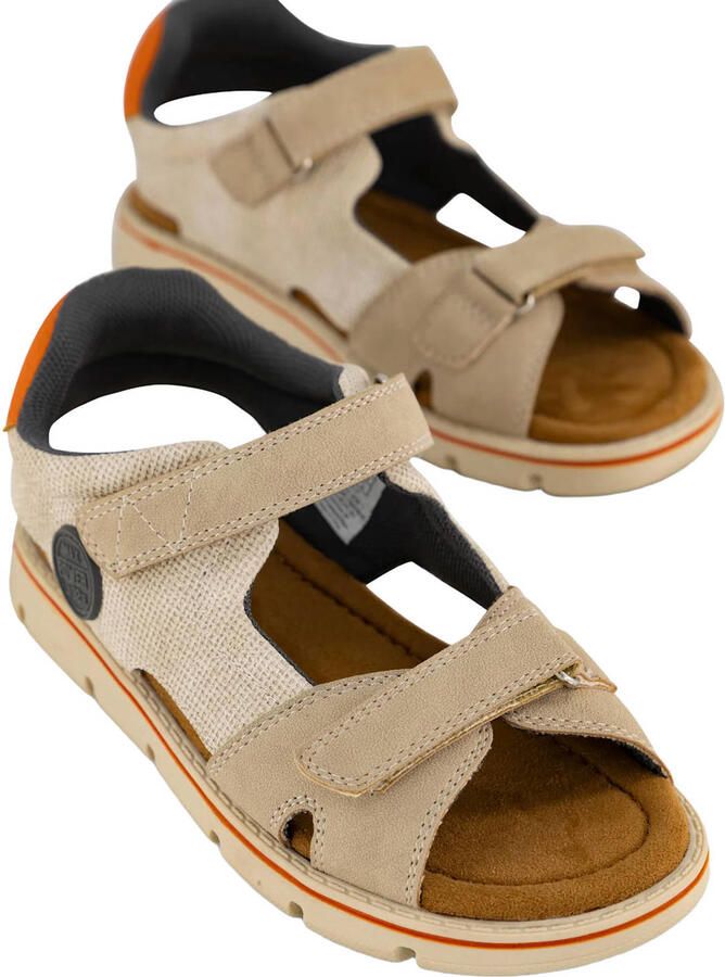 Vty imitatieleren sandalen met profielzool beige - Foto 2