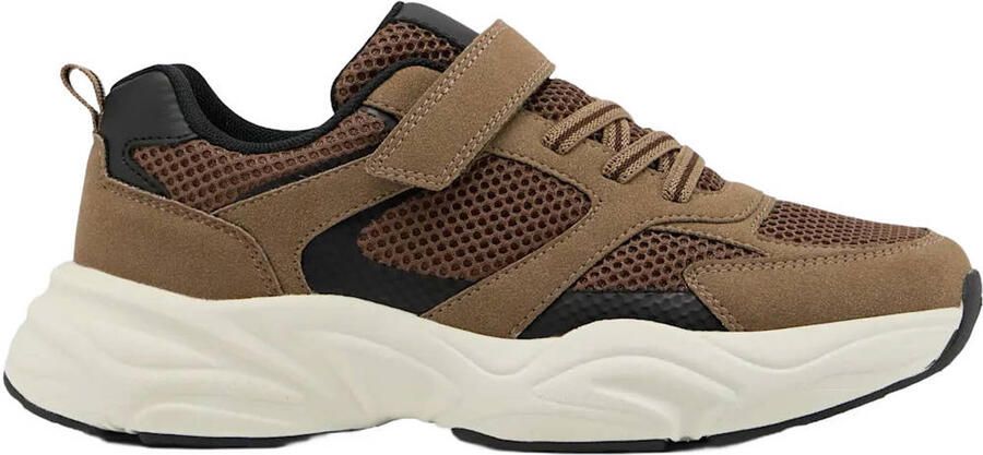 Vty imitatieleren sneakers bruin