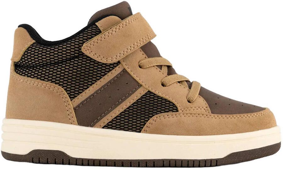 Vty imitatieleren sneakers camel bruin