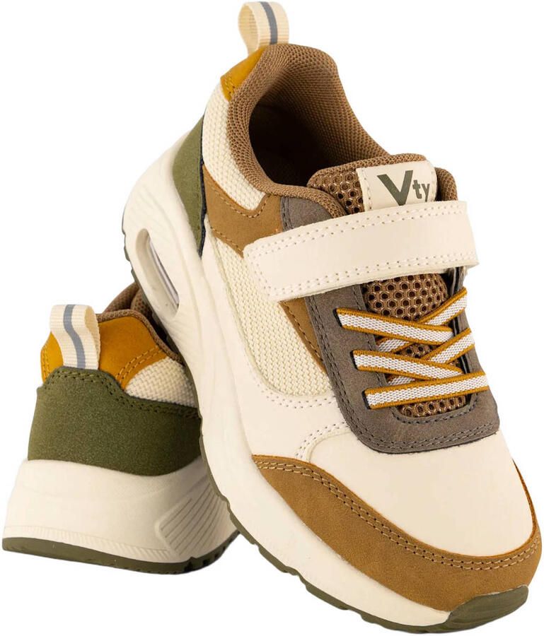 Vty imitatieleren sneakers ecru camel - Foto 2