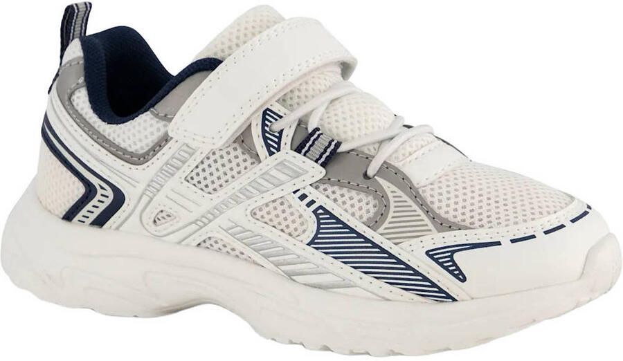 Vty imitatieleren sneakers wit donkerblauw - Foto 3