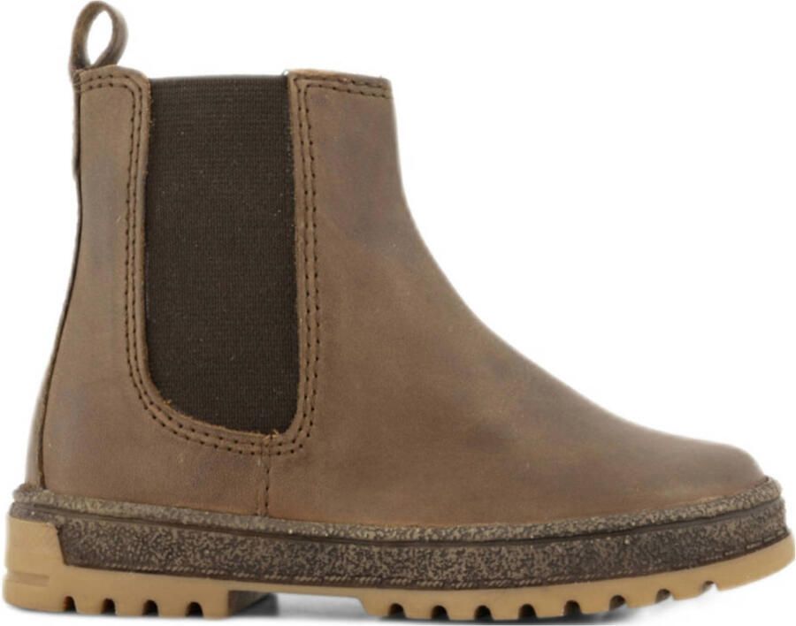 Vty leren enkelboots bruin