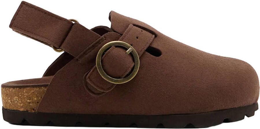 Vty Peuter Kleuter clogs donkerbruin