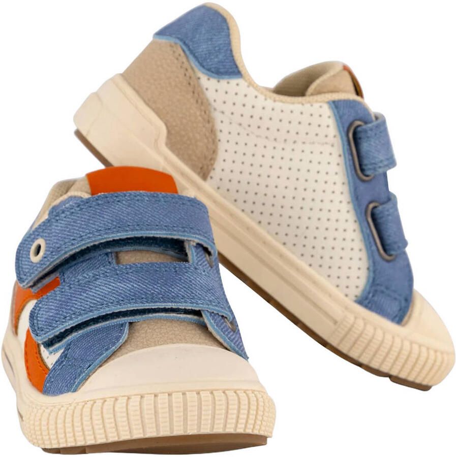 Vty sneakers beige blauw oranje - Foto 2