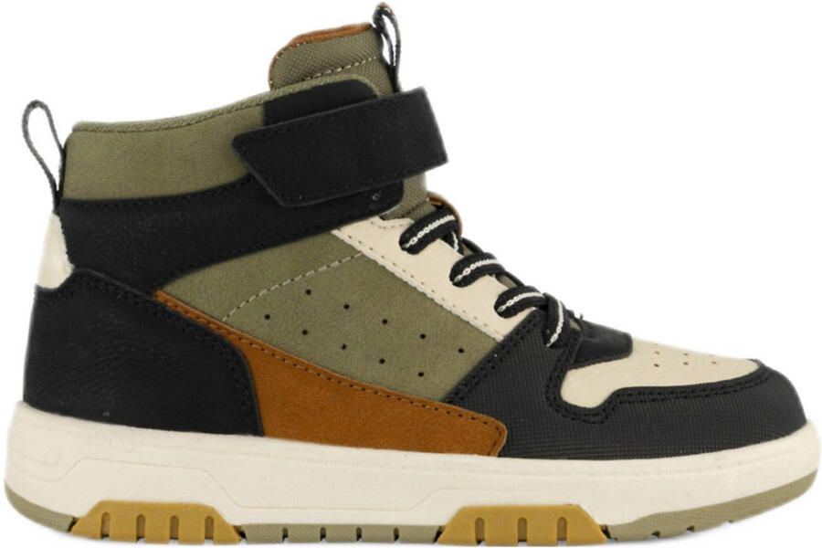 Vty sneakers kaki donkerblauw