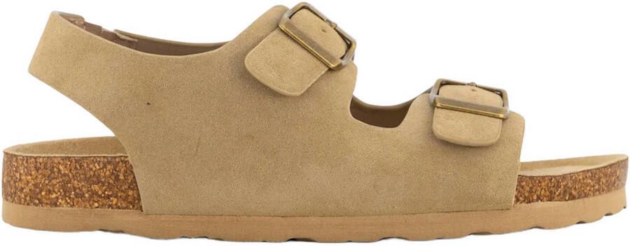 Vty suède sandalen beige