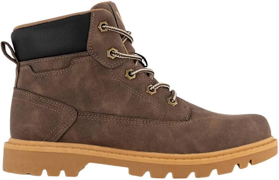 Vty suèdelook enkelboots met profielzool bruin