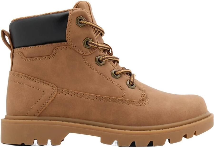 Vty veterschoenen met profielzool cognac