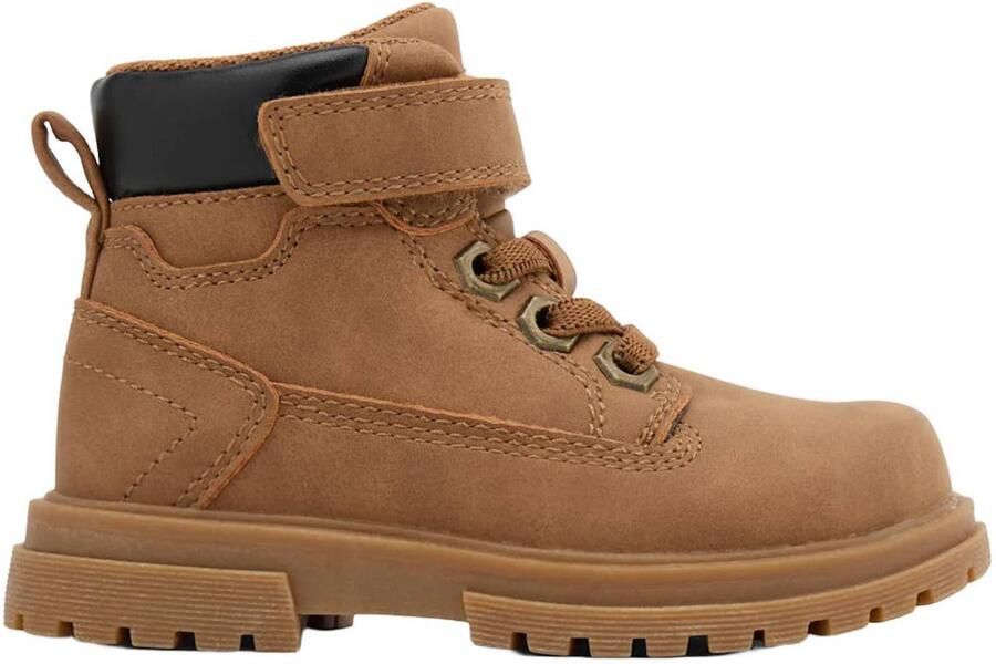 Vty veterschoenen met profielzool cognac