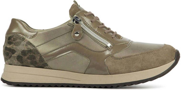 Waldlaufer 752004 comfort leren sneakers taupe