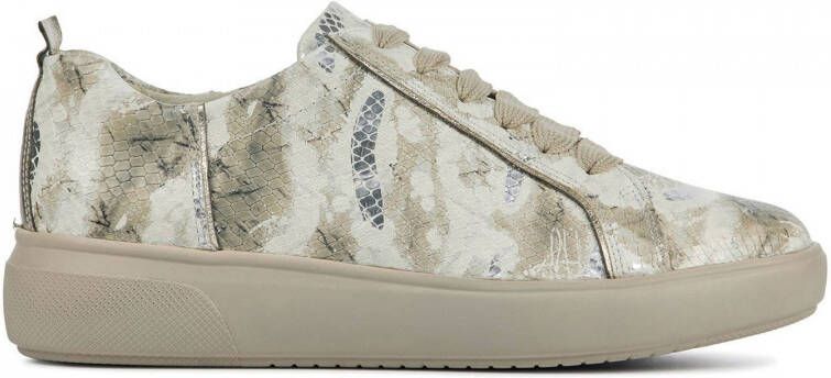 Waldläufer Waldlaufer Sneakers Dames Lage sneakers Damesschoenen Suède 763001 print Pythonprint Gebroken wit combi