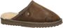 Warmbat Classic Leather Pantoffels Open donkerbruin - Thumbnail 1